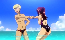 Sexy Hentai Teen Having Fun With Her Boyfriend On The Beach