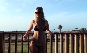 Slender Blonde Teen Flaunts Her Body And Rides A Meat Pole