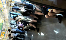 Amateur Asian Girls With Sexy Legs Voyeur Upskirt In Public